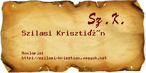 Szilasi Krisztián névjegykártya