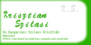 krisztian szilasi business card